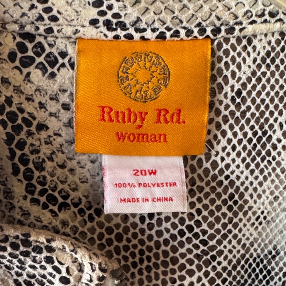 Ruby Rd. Gray Snakeskin Bomber Jacket - image 2